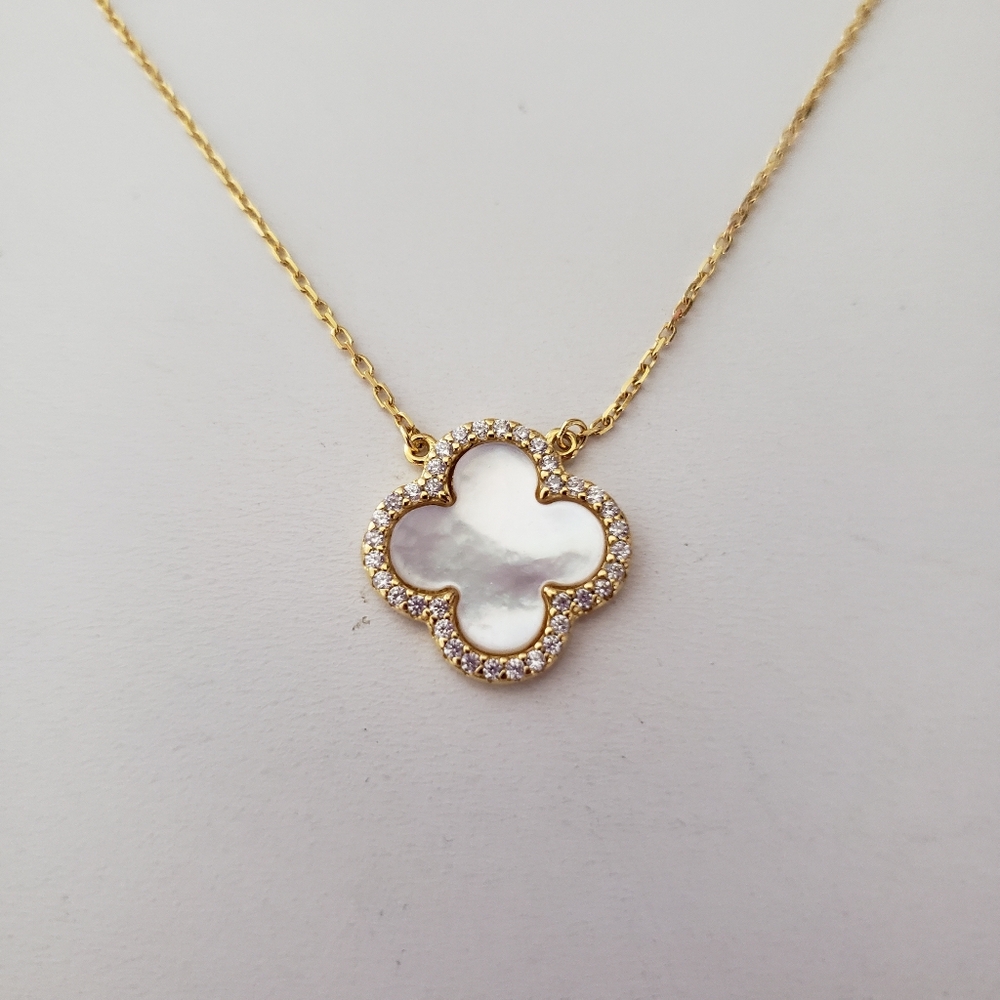 Rachel Zoe Sterling Silver Clover Necklace